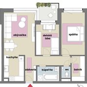 3 izbový byt 68,74 m² , Novostavba