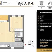 2 izbový byt 50 m² , Novostavba