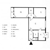 3 izbový byt 75,7 m² , Pôvodný stav