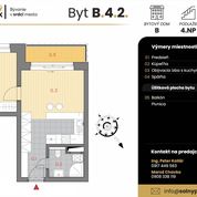 2 izbový byt 48 m² , Čiastočná rekonštrukcia