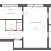 2 izbový byt 1 m² , Pôvodný stav