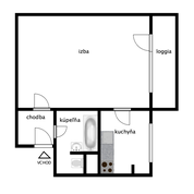1 izbový byt 34 m² , Kompletná rekonštrukcia