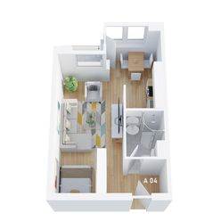 #napredaj 1 izbový byt | A 04 -  42 m2 – s výhľadom na Vysoké Tatry -  LUNA RESIDENCE POPRAD