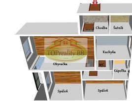 Byt 3  izbový, 70 m2,  typ  bauring s lodžiou,  Banská Bystrica, zrekonštruovaný - cena  190 000€