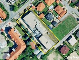Predaj polyfunkčná budova 2037 m2, pozemok: 3592m2, centrum obce Rovinka