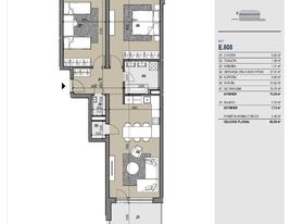 3-izbový byt E508 v novostavbe Zelené Vlčince