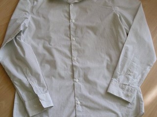 pánska biela prúžkovaná košeľa, XL