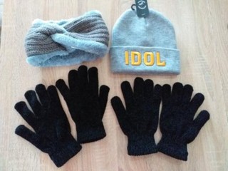 Nová zimná súprava-čiapka,rukavice,šál- chlapec