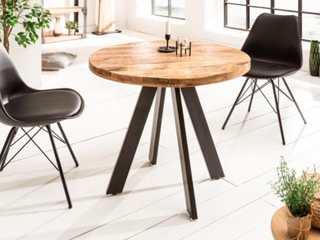 Dizajnový jedálenský stôl IRON CRAFT 80 cm okrúhly