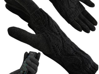Dámske rukavice 2in1 čierne