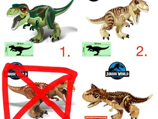 Obrovské dinosaury typ lego - nové, nehrané