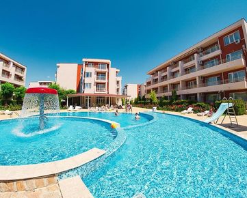 Veľké apartmánové štúdio 55m2, 3* komplex Orchid Fort Club, 700m od pláže, Slnečné pobrežie, Bulharsko