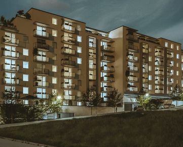 2 izbový byt s južnou 30m² terasou v novostavbe Hríby, (A14)
