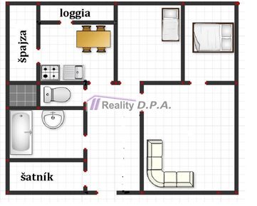3 izbový prerobený byt v Priekope - s loggiou, špajzou aj šatníkom