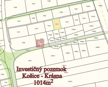 Investičný pozemok Košice-Krásna 1014 m2