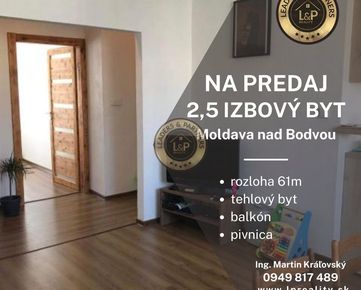 Na predaj 2,5 izbový byt, Moldava nad Bodvou, ul. Oslobodenia