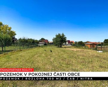 Investičný pozemok 700 m2, Čab, Nitra