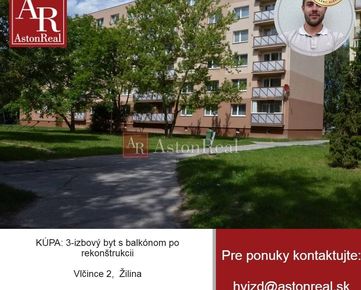 KÚPA: 3-izbový byt po rekonštrukcii, Vlčince- ulica Gerlachovská, ZA