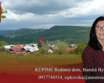 KÚPIME: Rodinný dom s pozemkom, 1000 m2, Banská Bystrica a okolie
