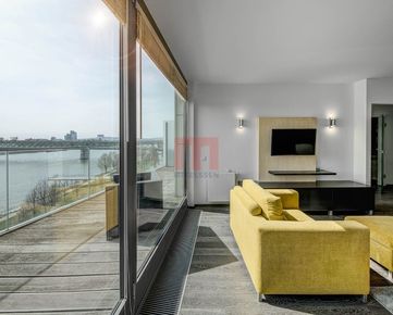 Na prenájom jedinečný 2 izbový byt s terasou v EUROVEA s výhľadom na Dunaj