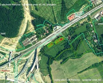 Exkluzívne stavebné pozemky na komerčné využitie pri vstupe do Prešova