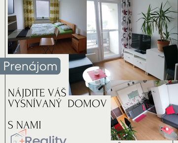 PLUS REALITY I 2 izbový byt s balkónom v mestskej časti Bratislava Ružinov na ulici Vlčie hrdlo na prenájom!