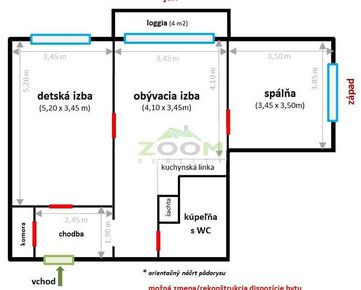 ul.Prostějovská - 3 izbový byt s loggiou a komorou