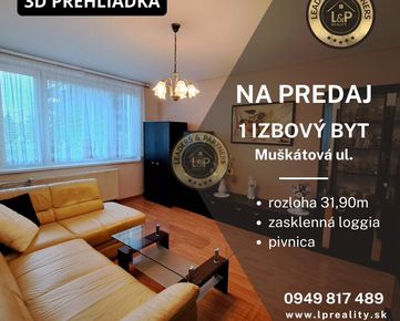 1 izbový byt, Košice-Západ, Muškátová ul., 3D prehliadka