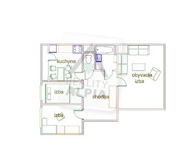 3-izbový byt s loggiou / 72 m2 / - Čadca ( Kýčerka)