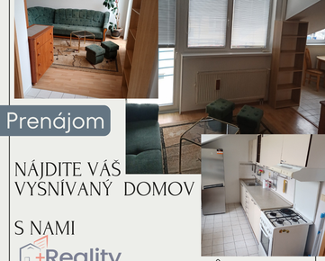 PLUS REALITY I Slnečný 1 izbový byt s balkónom v lokalite Bratislava Podunajské Biskupice na Geologickej ulici na prenájom!