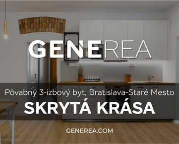 Pôvabný 3-i byt “SKRYTÁ KRÁSA” Mlynské Nivy, Bratislava - Staré Mesto