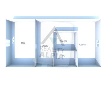 1-izbový byt v pôvodnom stave / 37 m2 / - Hliny