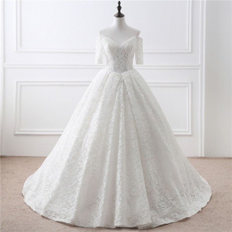 Dlhé svadobné šaty - 12 veľkostí, 2 farby