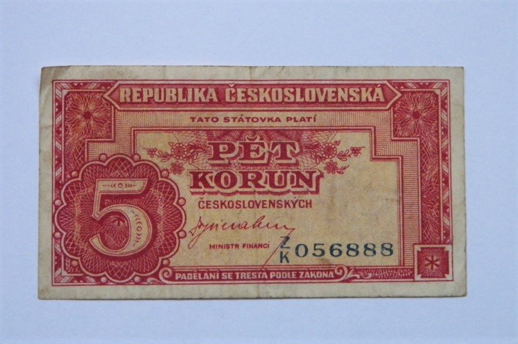 Československo - 5 Korun - 1949