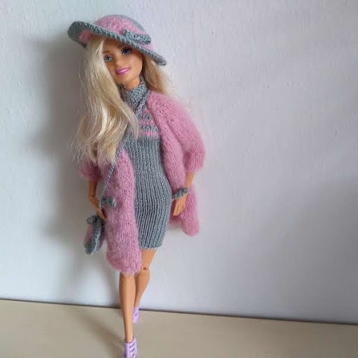 Šaty oblečenie pre bábiku Barbie staroružový set