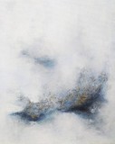 Zima - abstraktný obraz na plátne