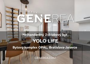 ZNÍŽENÁ CENA atraktívny 2+1-izb. byt YOLO LIFE  v novostavbe v Jarovciach